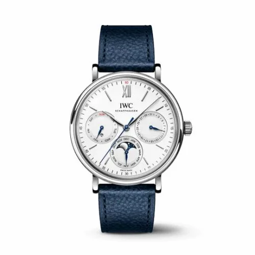 IWC Portofino Perpetual Calendar Stainless Steel / Silver IW3446-01 (IW344601)